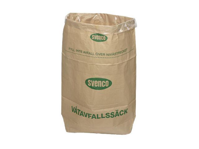 SVENCO Papperssäck papper/plast 125L, fp om 25 st