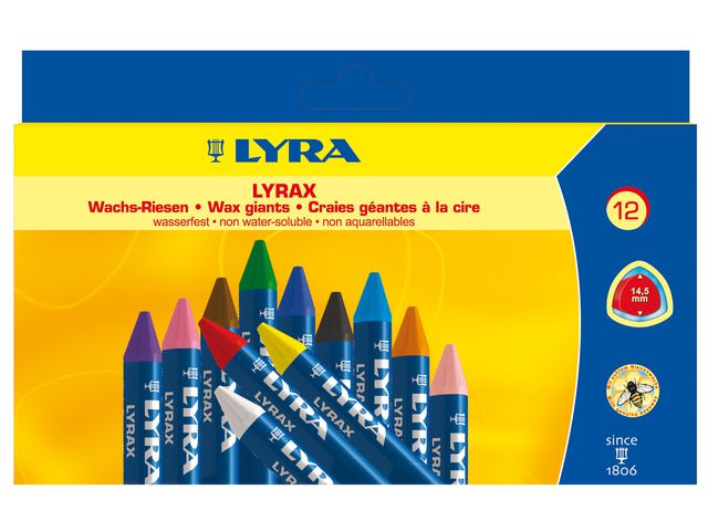 LYRA Bivaxkrita LYRAX 12 färger, fp om 12 set
