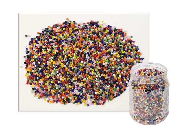 PLAYBOX Glaspärlor 500g, fp om 500 g