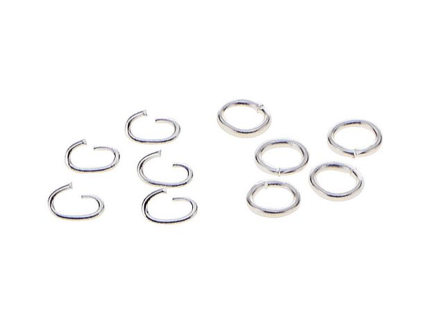 Ringar, ovala och runda, 6 x 4 mm, 6 mm, fp om 200 st