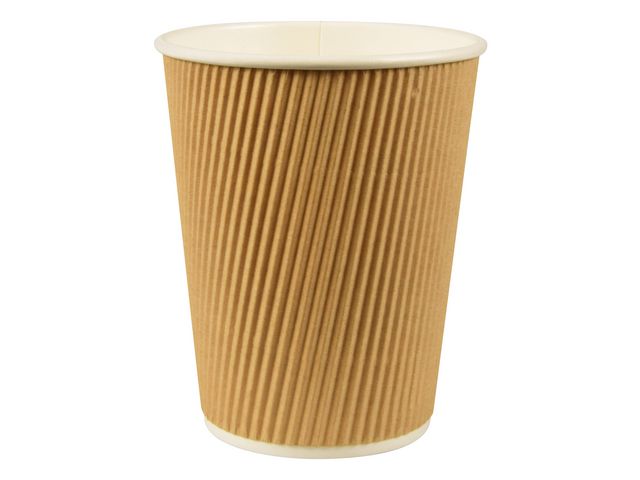 PAPSTAR Pappersbägare FSC Ripple Wall 20cl, fp om 25 st