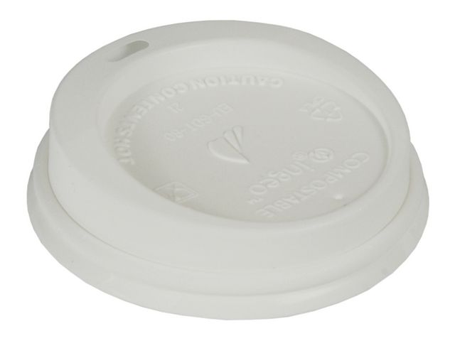 PAPSTAR Lock To-Go C-PLA 8cm vit, fp om 50 st