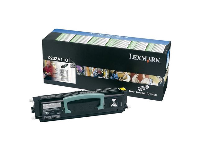 Lexmark Toner, svart, singelförpackning, X203A11G, st