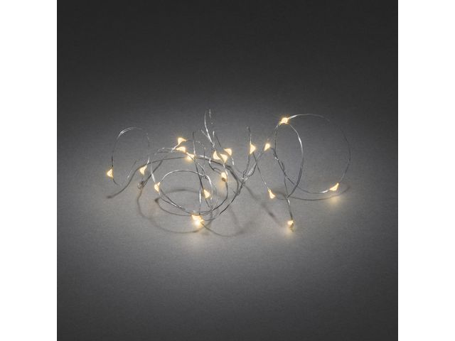 KONSTSMIDE Ljusslinga 20 amber LED 1,9m silver, st