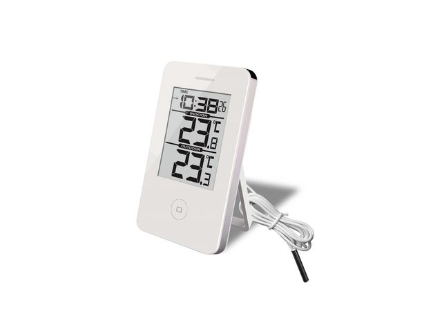 Termometer TF Inne/Ute Digital + Klocka, st