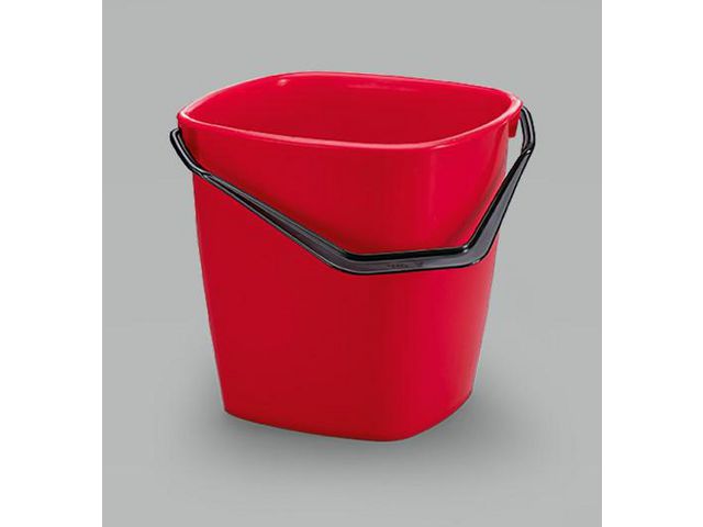 Durable Hink fyrkantig röd 14l, st