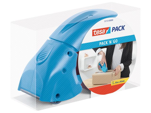 tesa® Tejphållare Pack-n-Go blå, st
