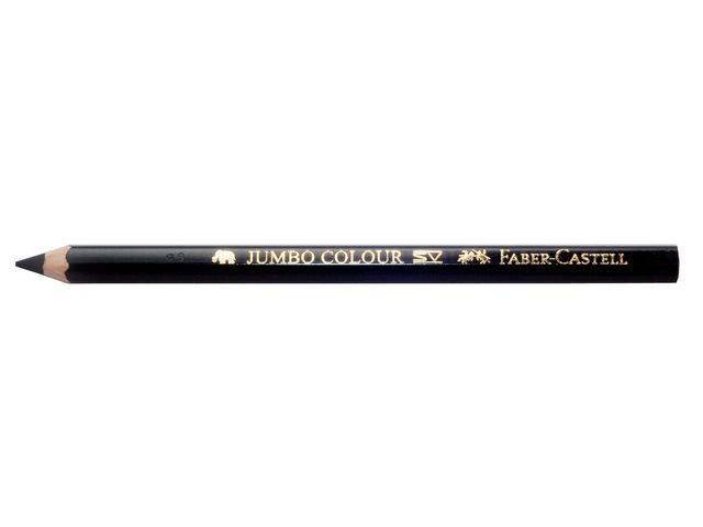 Faber-Castell Färgpenna, Jumbo, sexkantig pennkropp, svart, fp om 12 st