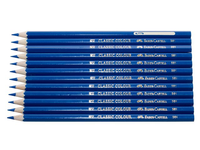 Faber-Castell Färgpenna, Classic, sexkantig pennkropp, blå, fp om 12 st