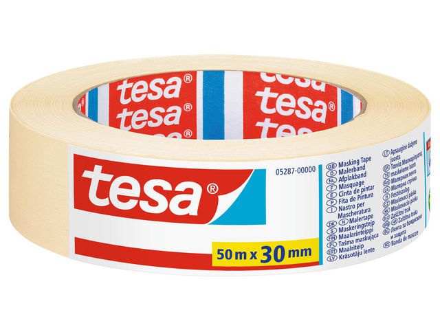 tesa® Maskeringstejp 5287 30mmx50m, rulle om 50 m