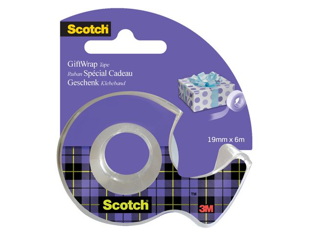 Scotch® Presenttejp inkl. hållare 19mmx15m, rulle om 15 m