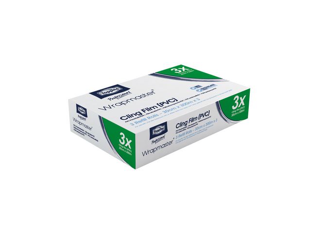 Toppits® Plastfolie PVC WM3000 30cmx300m, krt. om 3 st