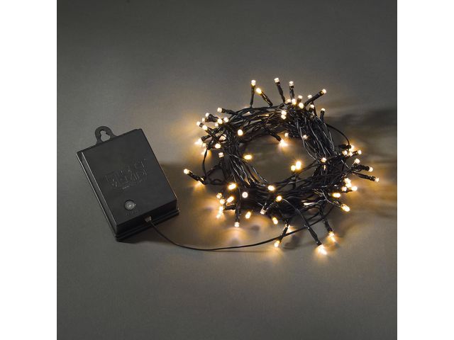 KONSTSMIDE Ljusslinga 80 amber LED 7,9m svart, st
