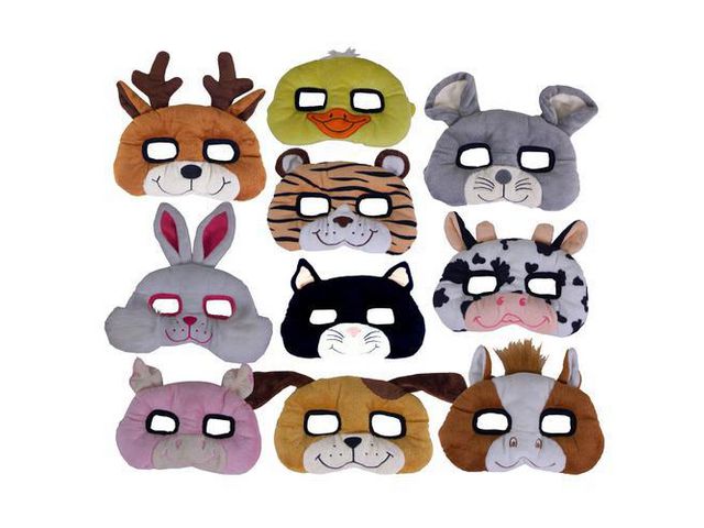 Ansiktsmasker djur 10/fp, fp om 10 st