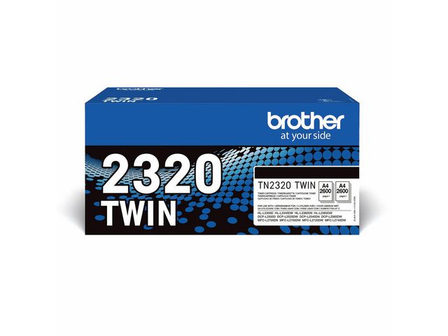 Brother Toner TN2320 2x2,6K svart 2/FP, fp om 2 st
