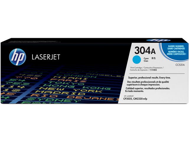 HP Toner CC531A 304A 2,8K Cyan, st