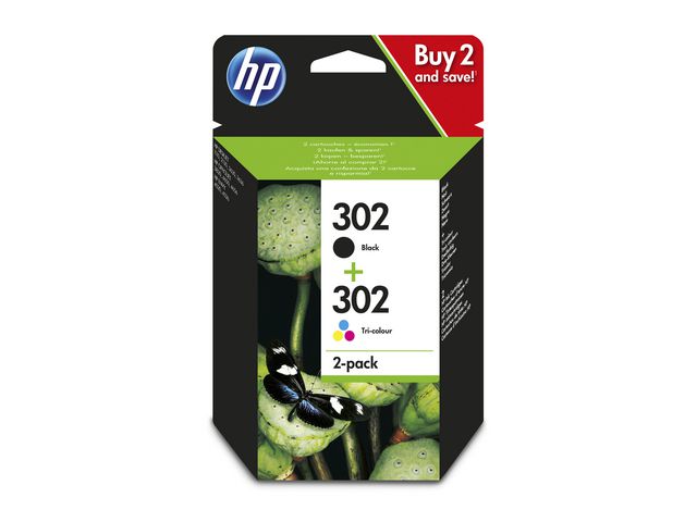 HP Bläckpatron X4D37AE 302 2/FP, fp om 2 st