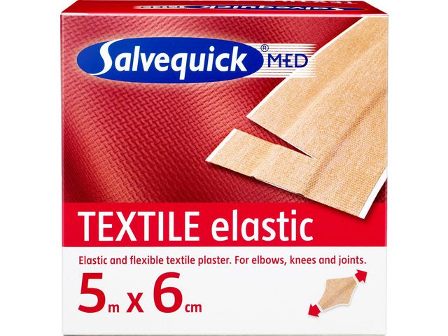 Salvequick Plåster Textil 5mx6cm, st