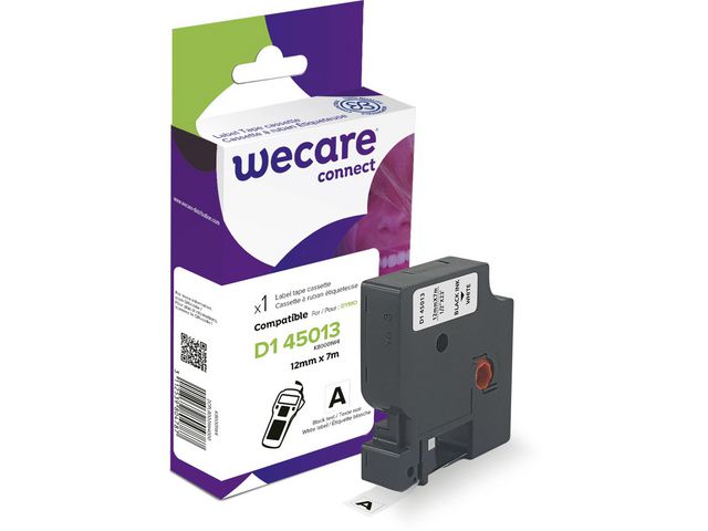Wecare Tape 12mm Svart på Vit, st