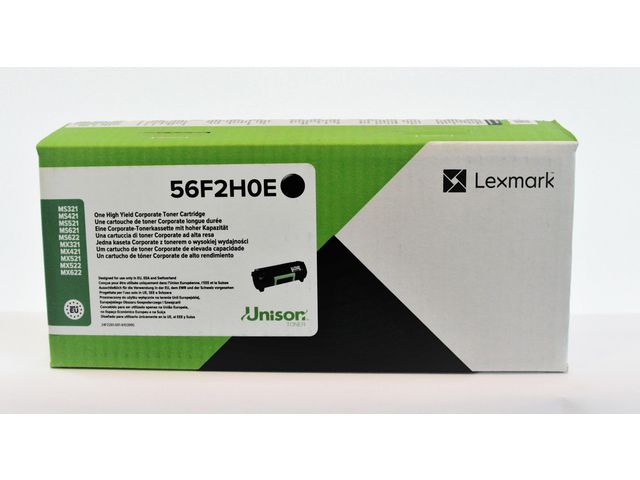 Lexmark Toner LEXMARK 56F2H0E Svart, st