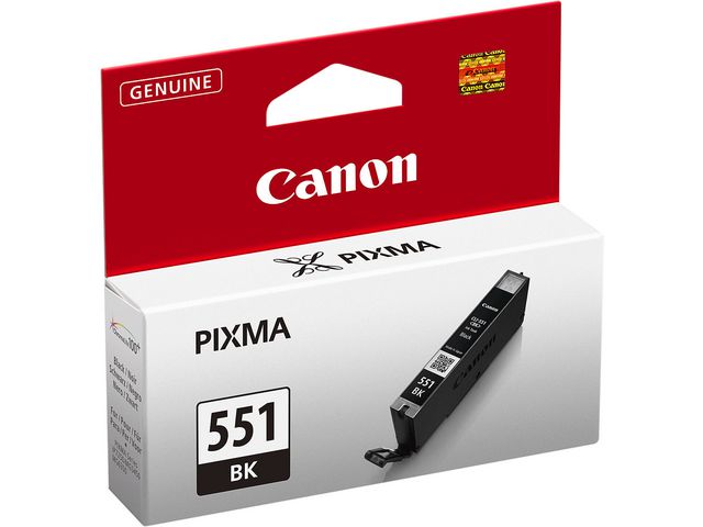 Canon Bläckpatron, PIXMA CLI-551 BK, 6508B001, ChromaLife100+, svart, singelförpackning, st