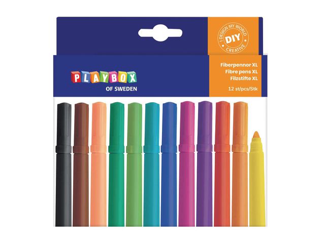 PLAYBOX Fiberpenna 12/FP, fp om 12 set