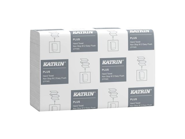 KATRIN Pappershandduk NonStop M2 EasyFlush, fp om 18 x 150 st