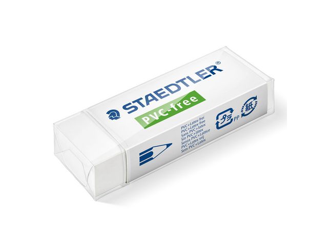 Radergummi Pvc-Fri 65x23x13mm vit, st