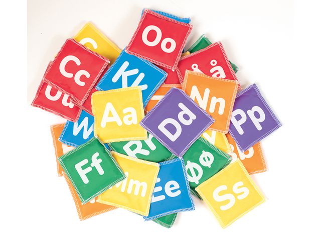 PLAYBOX Ärtpåsar med bokstäver 31/fp, fp om 31 st