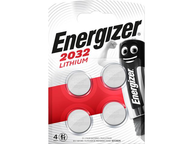 Energizer Batteri Lithium CR2032, kort 4 st
