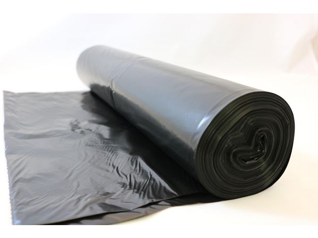 Plastsäck LLD 125L 40my svart, rulle om 25 st
