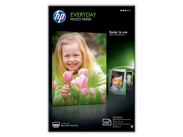 HP Fotopapper CR757A 10x15cm 200g, fp om 100 blad