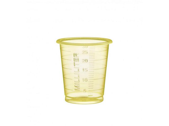 Medicinbägare Eco 30ml smal gul, fp om 90 st