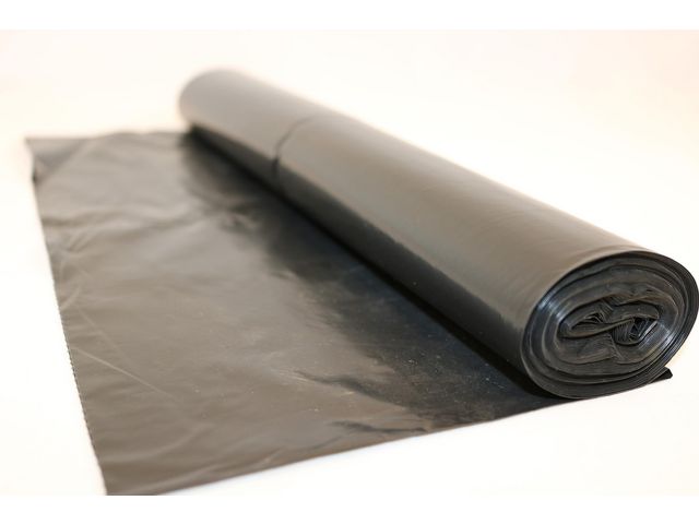 Plastsäck LD 125L 40my svart, rulle om 10 st