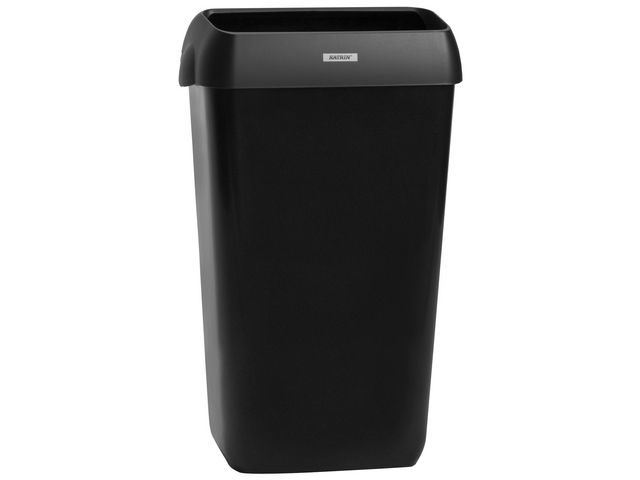 KATRIN Papperskorg, svart plast, 25 l, 550 x 330 x 230mm, st