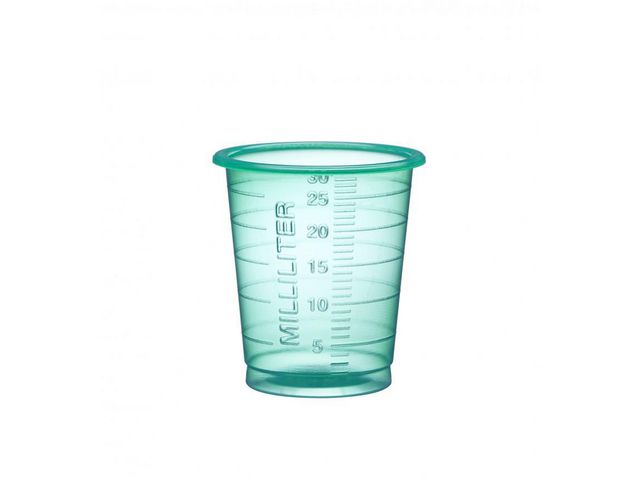 Medicinbägare Eco 30ml smal grön, fp om 90 st
