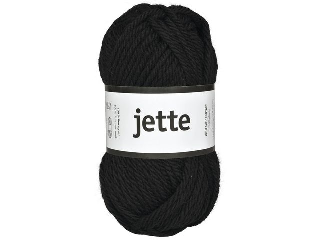 Järbo GARN Ullgarn Jette 50g, svart, st