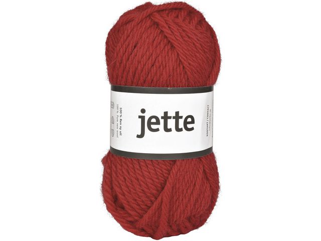 Järbo GARN Ullgarn Jette 50g, röd, st