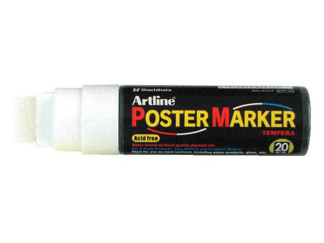 Artline Märkpenna Rund Poster vit 20mm, st
