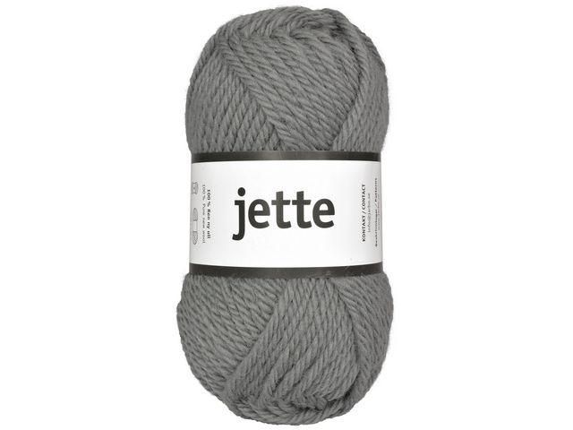 Järbo GARN Ullgarn Jette 50g, grå, st