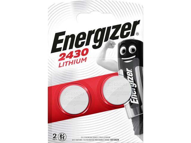 Energizer Batteri Lithium CR2430, fp om 2 st