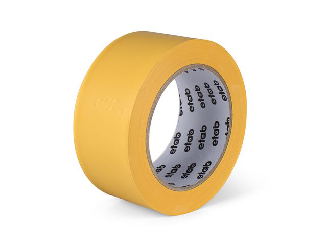 Skyddstejp PVC Gul 50mmx33m, rulle om 33 m
