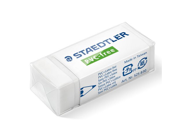 Staedtler Radergummi Pvc-Fri 43x19x13mm vit, st