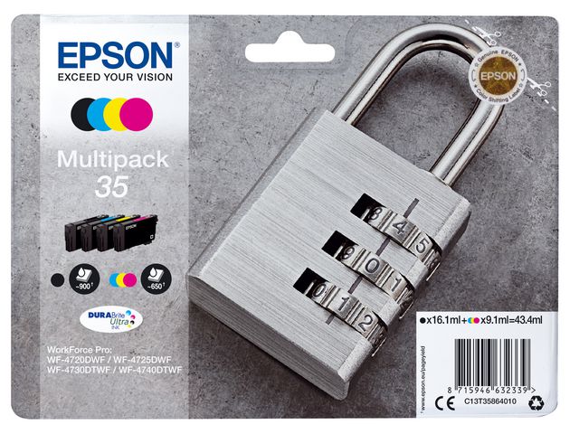 Epson Bläckpatron T3586 4-Färg, kort 4 st