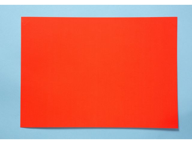 Textkartong A4 260g fluor röd, fp om 25 st