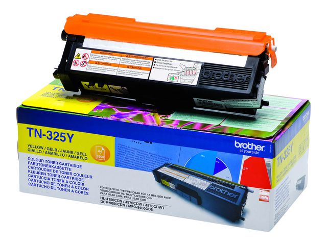 Brother Toner, 325Y, hög kapacitet, gul, singelförpackning, TN-325Y, st