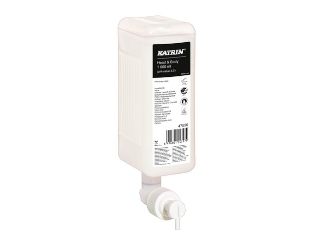 KATRIN Duschtvål Arctic Breeze 1000ml, flaska om 1 l