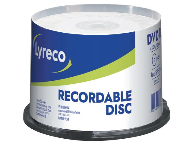 Lyreco DVD-R 4,7GB, fp om 50 st