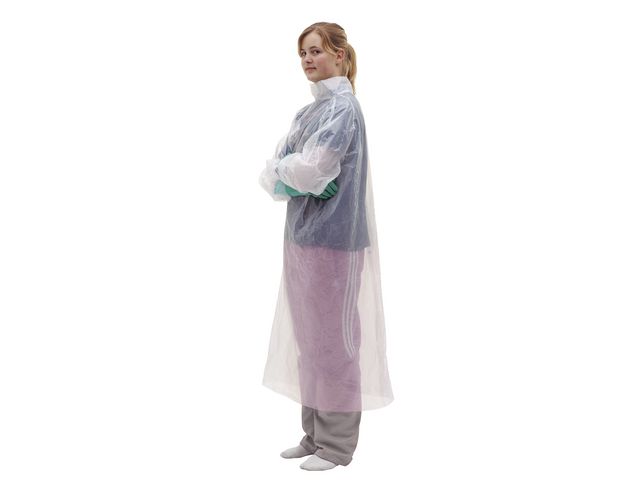Polynova Skyddsrock av polyeten vit, st