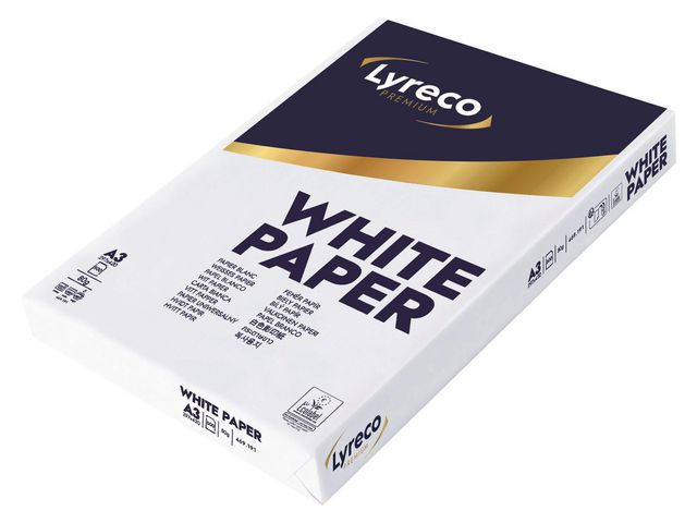 Lyreco PREMIUM Kopieringspapper Premium A3 80g ohålat, bunt om 500 blad